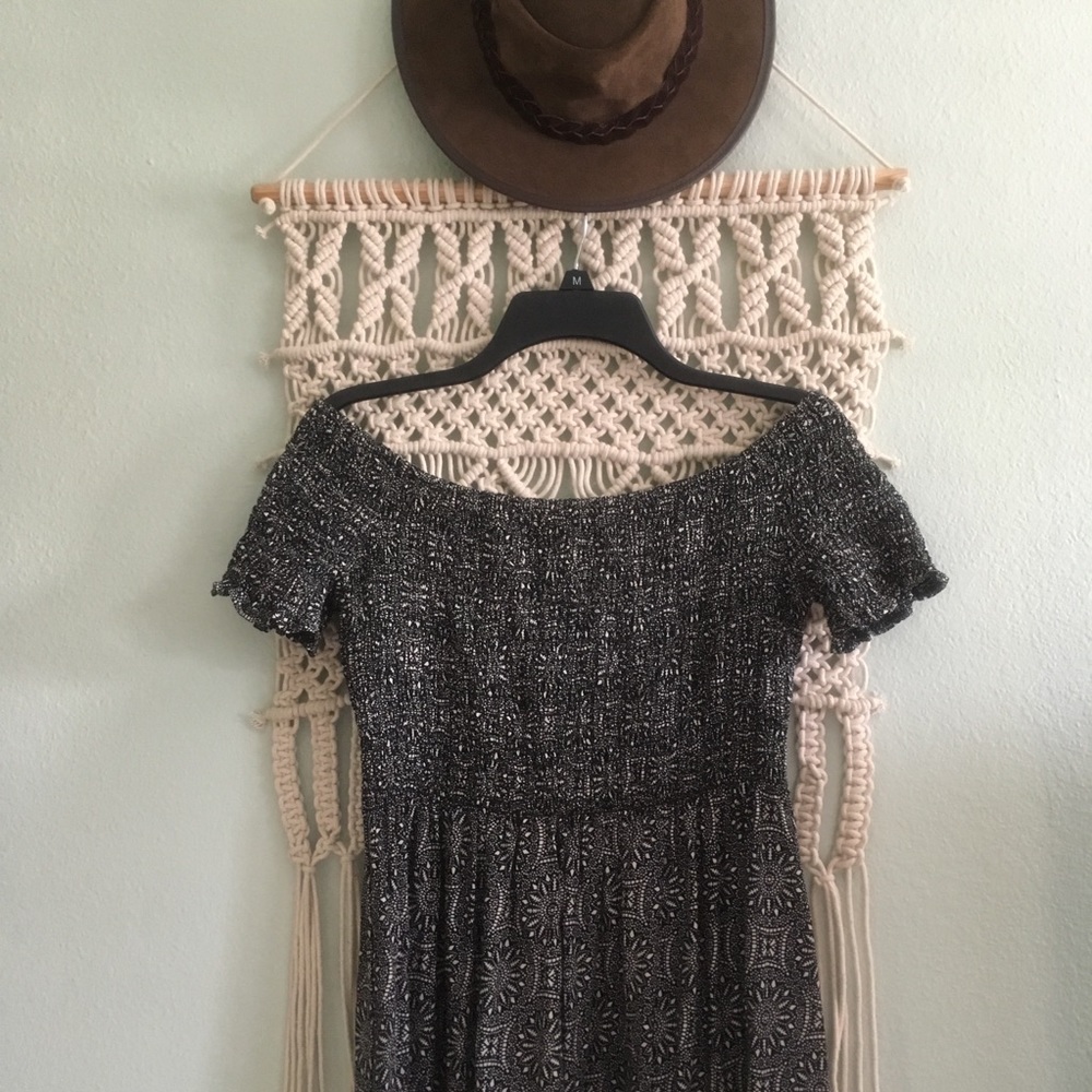 Black and white maxi dress